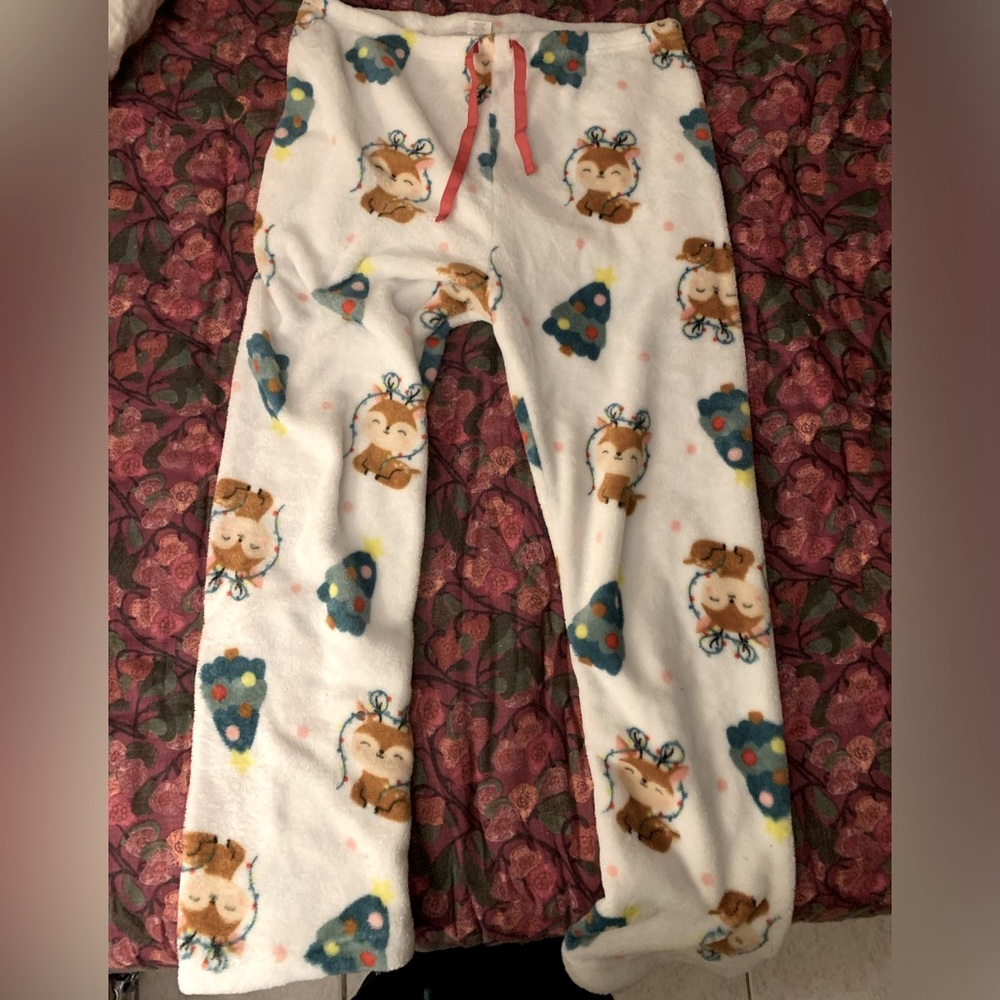 XL Christmas reindeer pj fleece pants